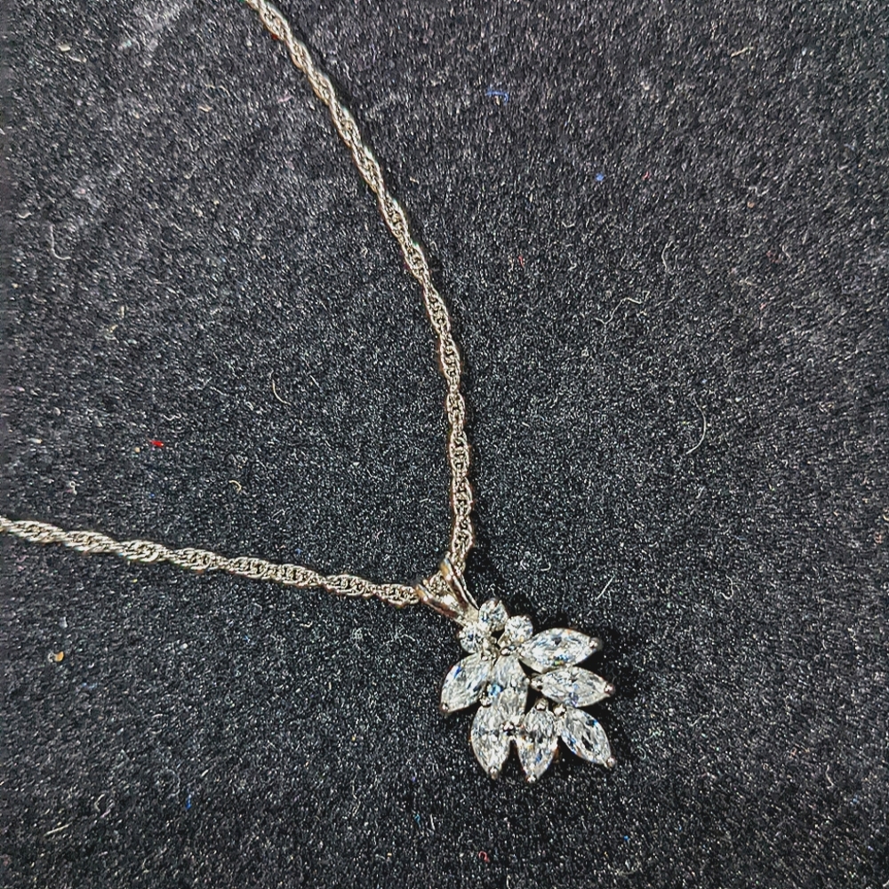 Matching CZ bracelet and pendant